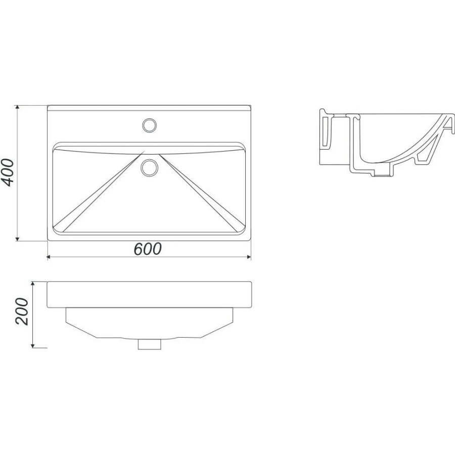 Умывальник Sanita Luxe Fest 60 FST60SLWB01