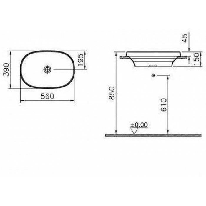 Раковина VitrA Frame 56x39 5652B403-0016