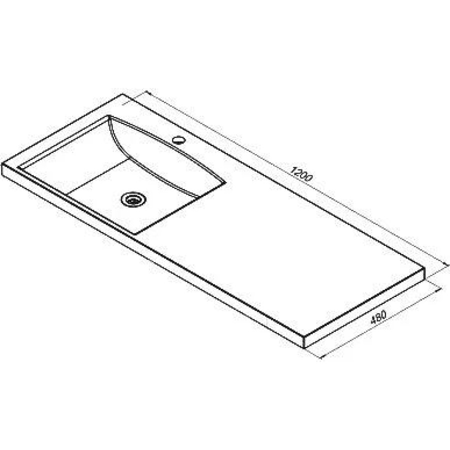 Раковина Aquanet Нота 120 на стиральную машину New L (00239565)