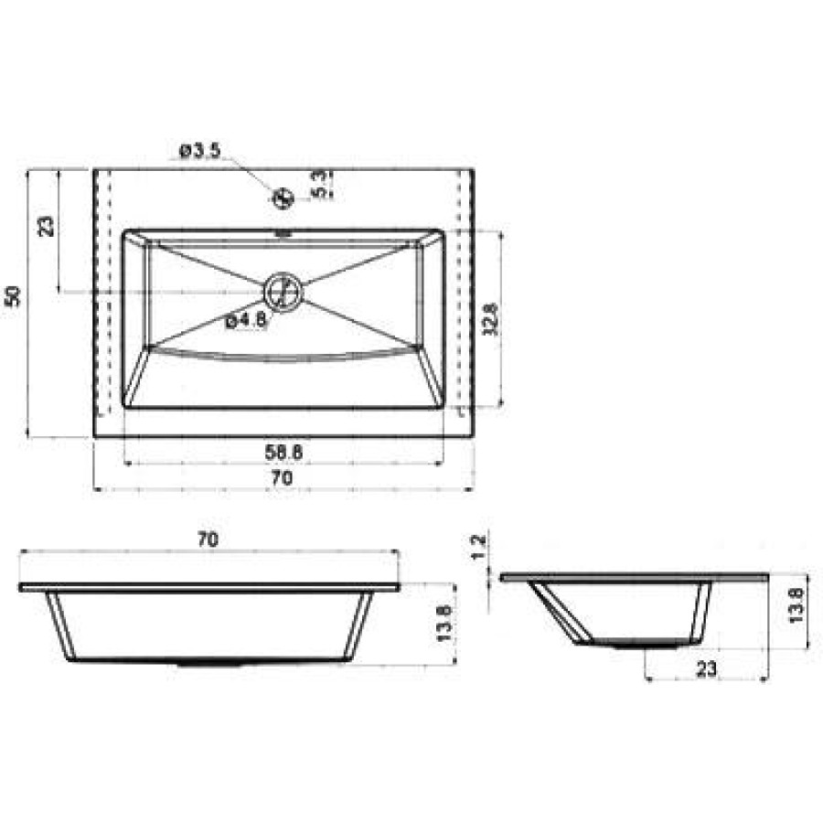 Раковина Aquanet Электра 70 (00270159)