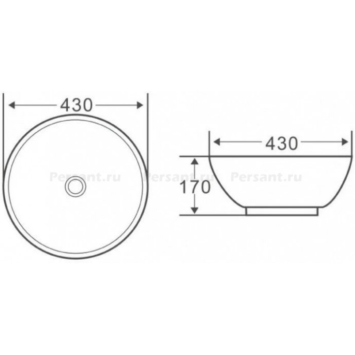 Раковина накладная BelBagno 43x43 BB1077