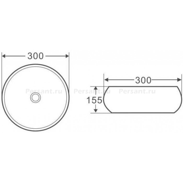 Раковина накладная BelBagno 30x30 BB1114