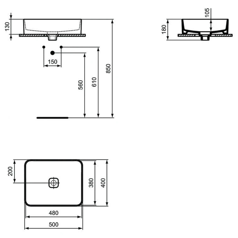 Раковина Ideal Standard Strada II T296701 50х40 см керамика