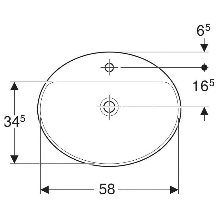 Раковина Geberit VariForm 60x48 500.726.01.2