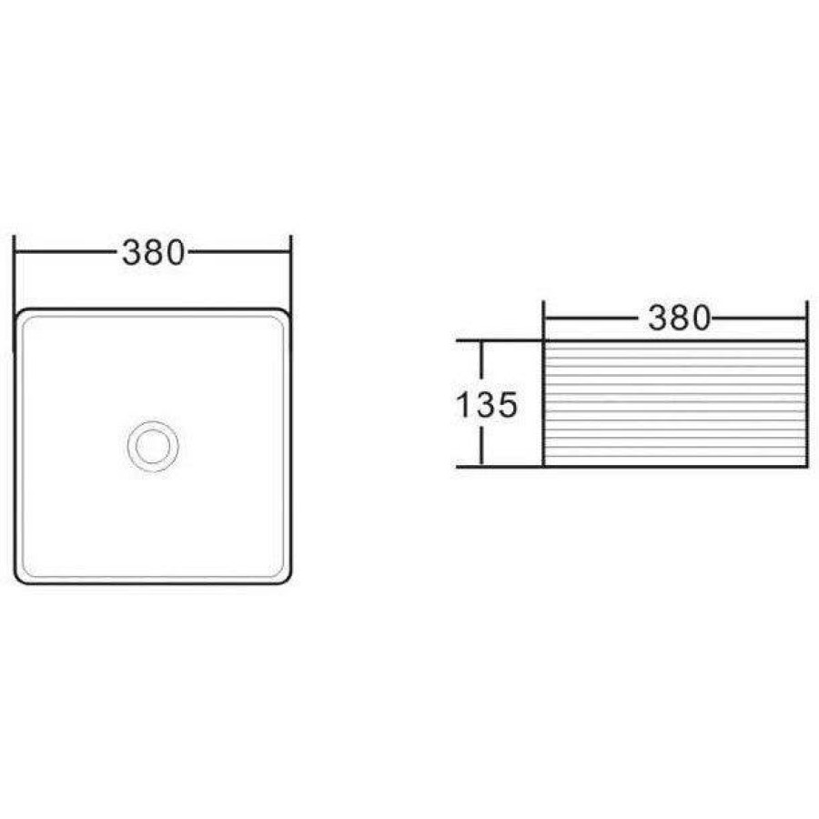 Раковина BelBagno 38x38 BB1407