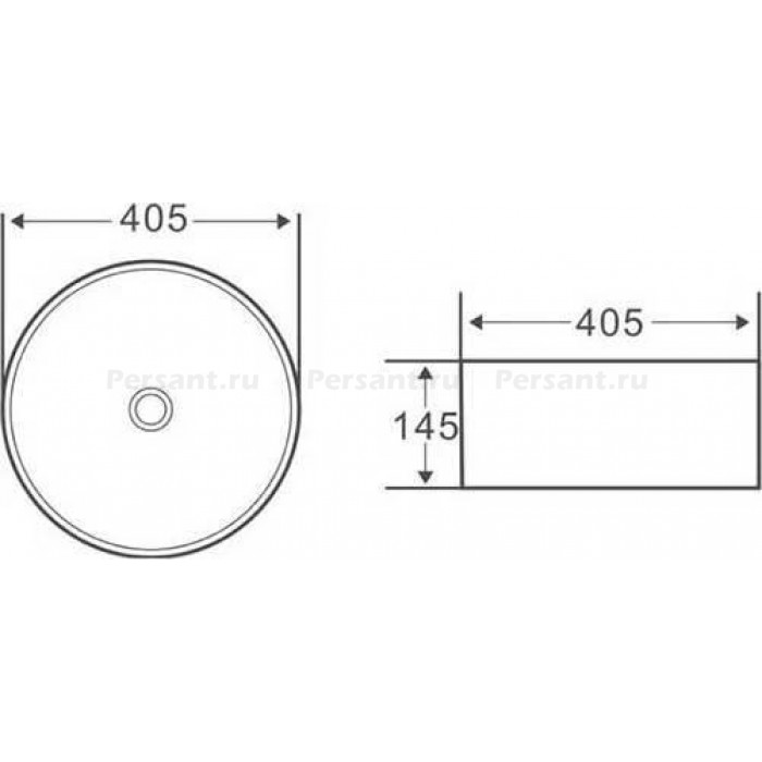 Раковина накладная BelBagno 40х40 BB1342H300