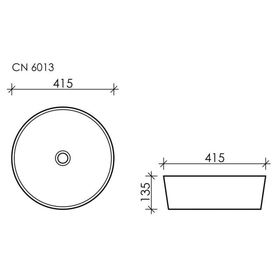 Раковина накладная 41,5 см Ceramica Nova Element CN6013