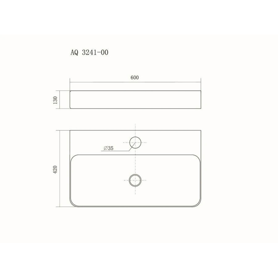 Раковина накладная Aquatek AQ3241-00 60х42 см белая