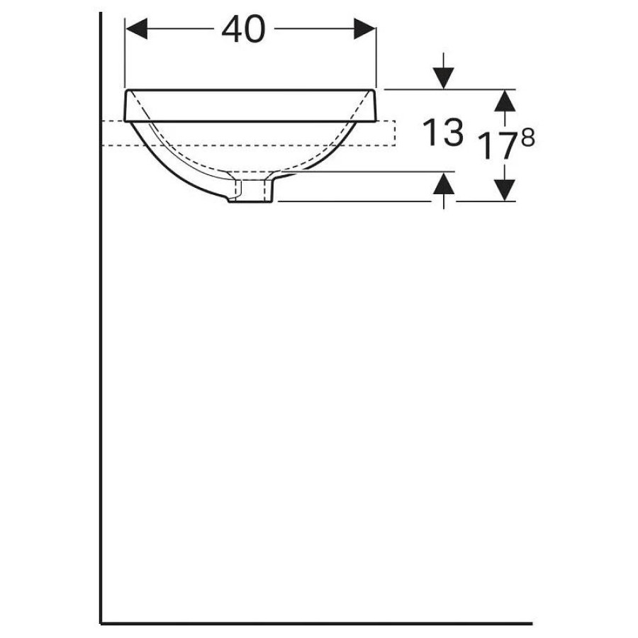 Раковина встраиваемая Geberit VariForm 60х40 500.728.01.2