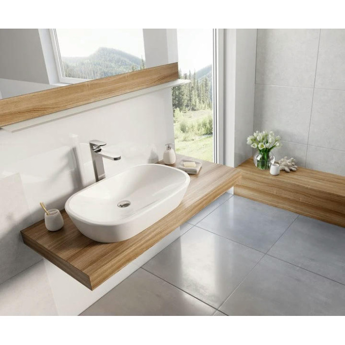 Умывальник накладной керамический Ravak Ceramic 600 O XJX01160001 белый