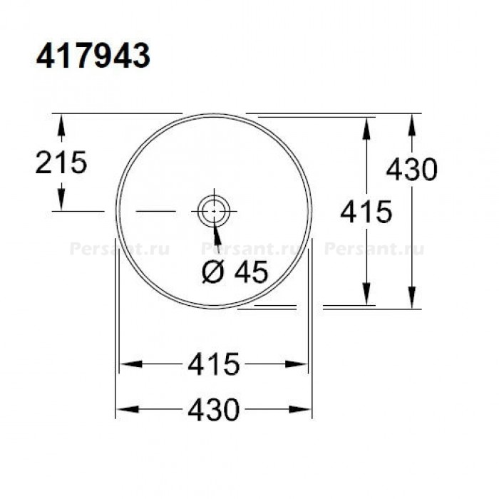 Раковина накладная Villeroy & Boch Artis 43x43 41794301