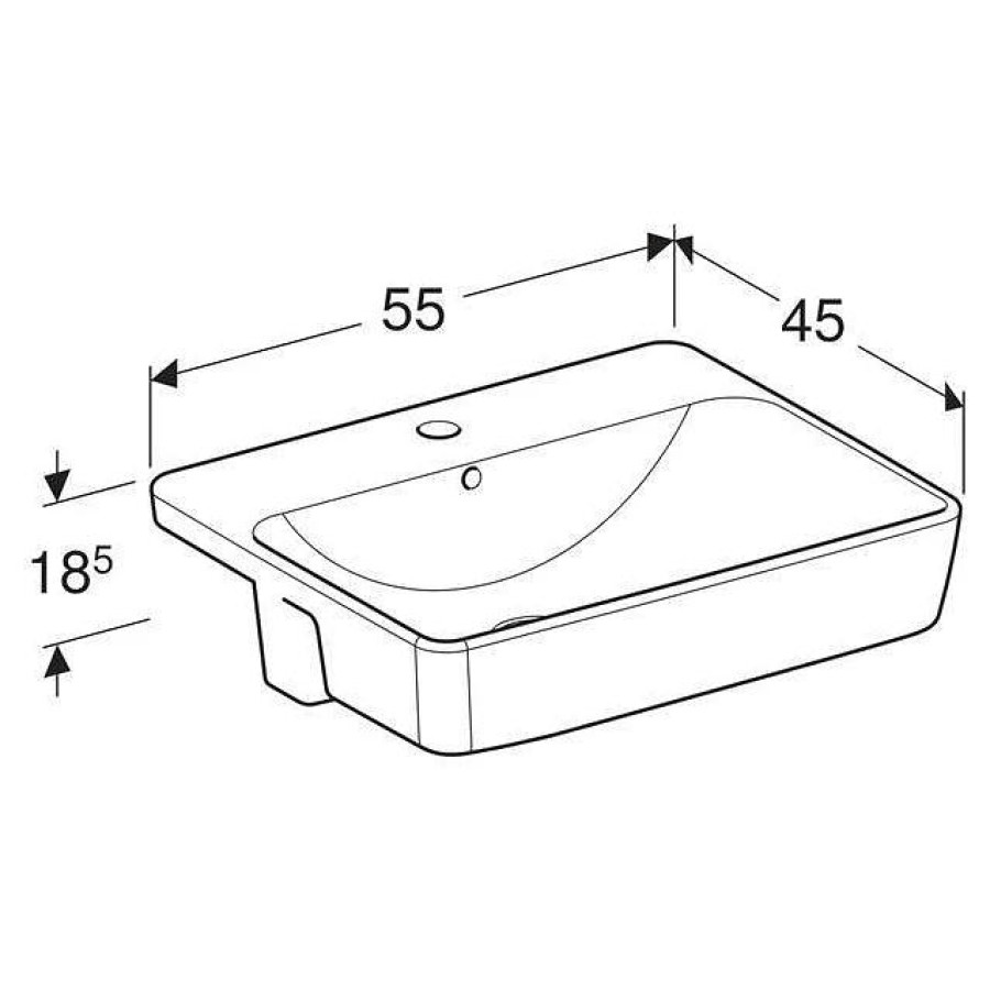 Раковина Geberit VariForm 55x45 500.681.01.1