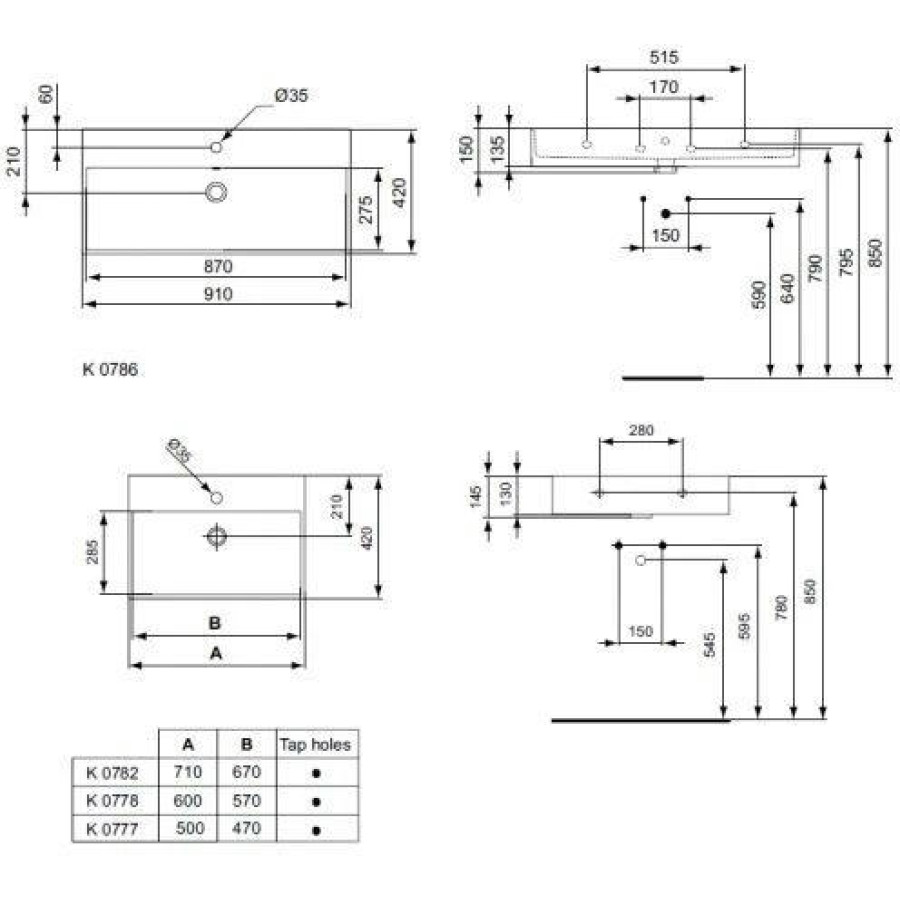 Раковина Ideal Standard Strada 91x42 K078601