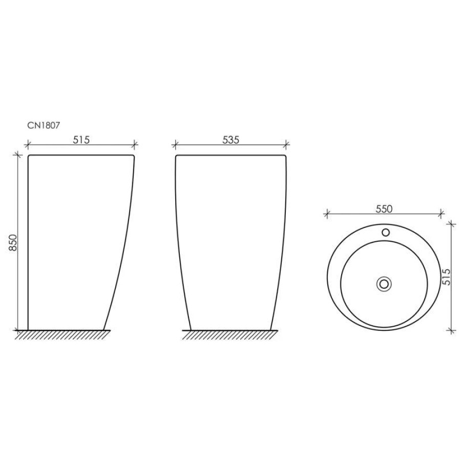 Раковина напольная Ceramica Nova 850 CN1807