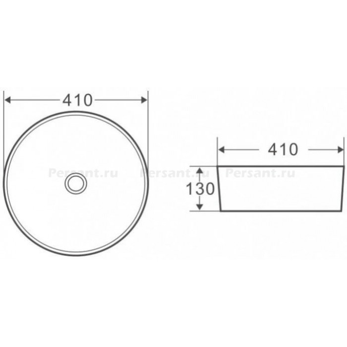 Раковина накладная BelBagno 41x41 BB1315
