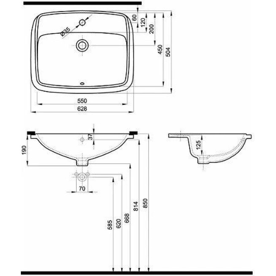 Умывальник Kolo Nova Pro 55х45 M31858000