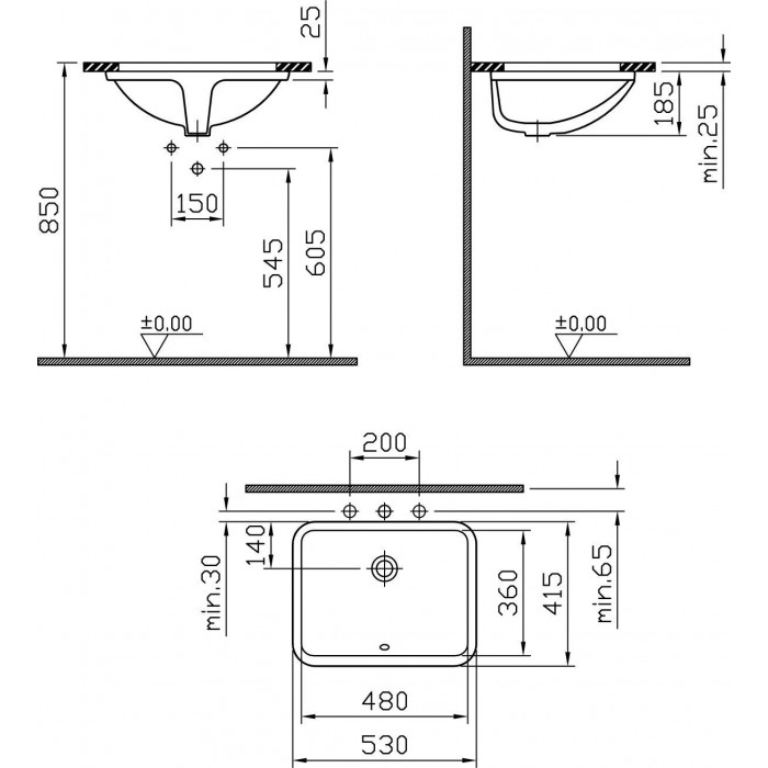 Раковина VitrA S50 5339B003-0012