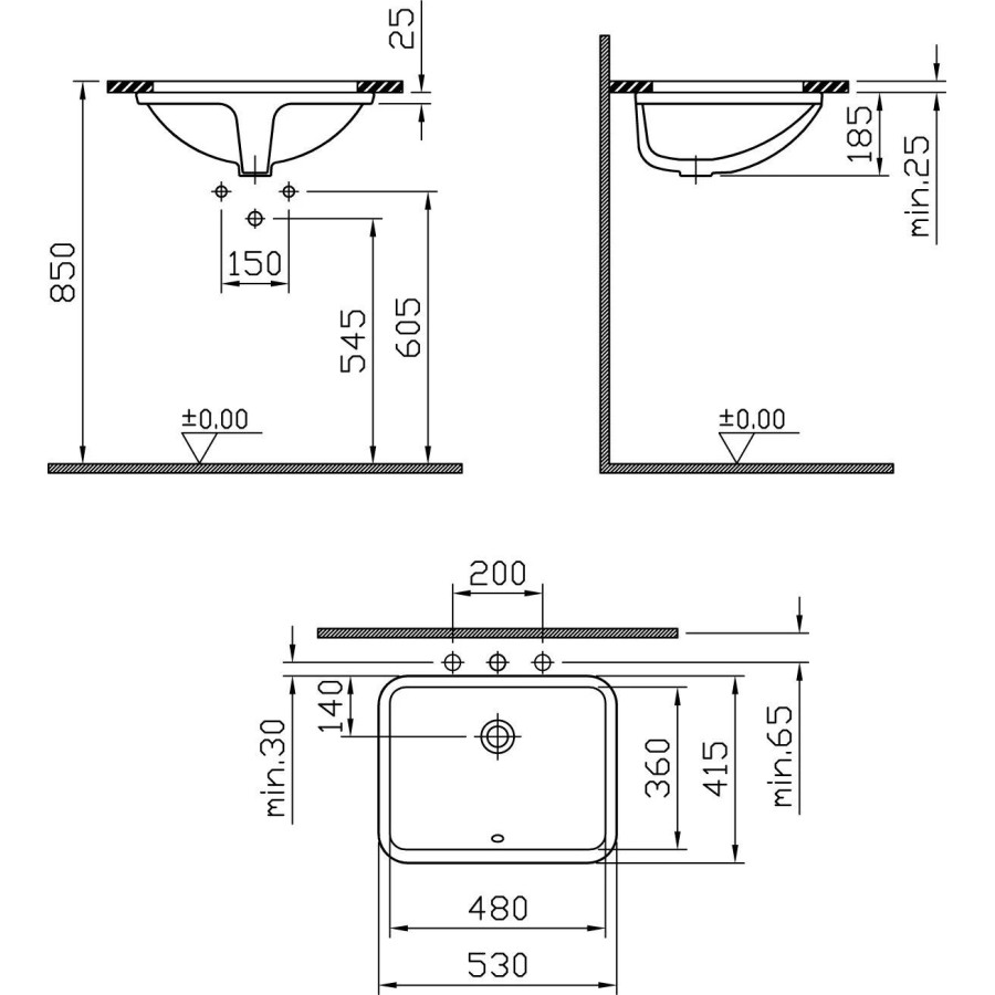 Раковина VitrA S50 5339B003-0012