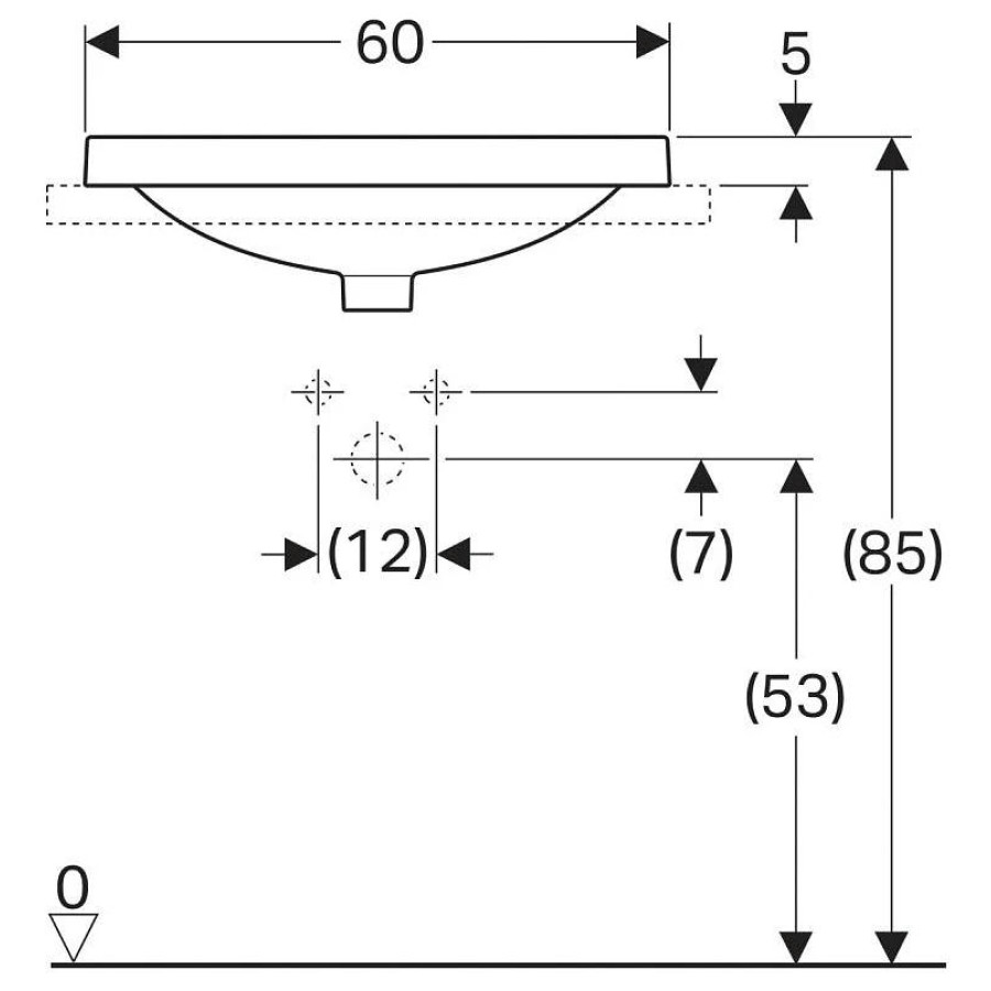 Раковина Geberit VariForm 60x48 500.726.01.2