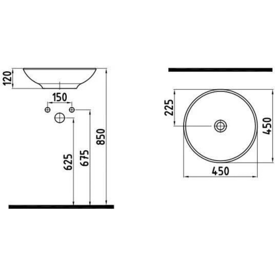 Раковина Bien Harmony 45х45 HRLG04501FD0W3000