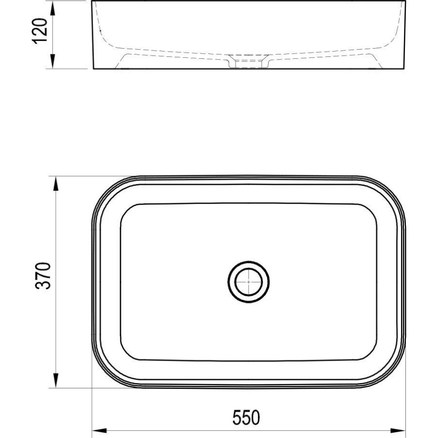 Раковина Ravak Ceramic R Slim XJX01155002 (550х370 мм)