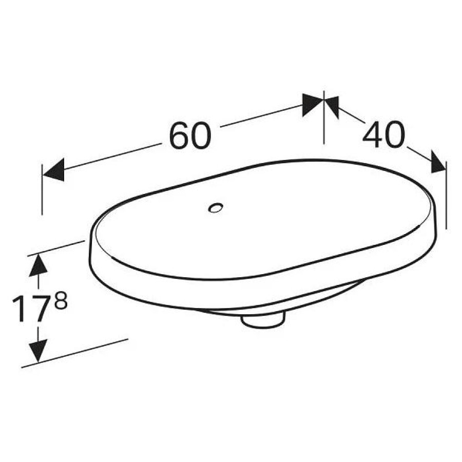 Раковина встраиваемая Geberit VariForm 60х40 500.728.01.2