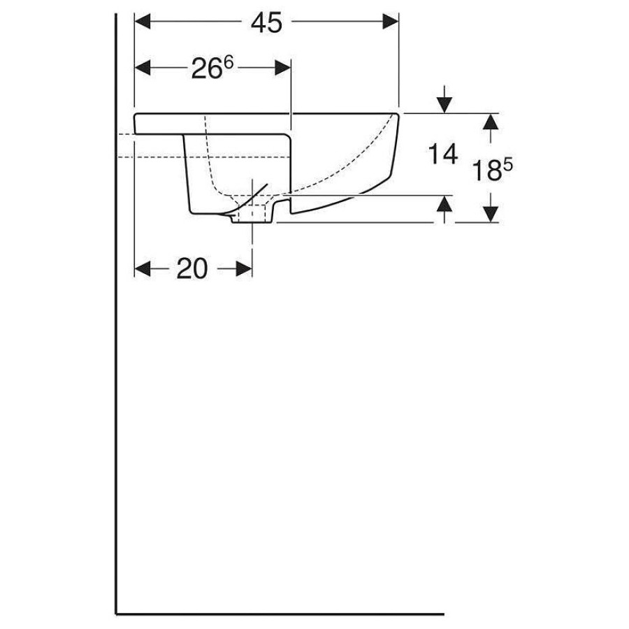 Раковина Geberit VariForm 55x45 500.681.01.1