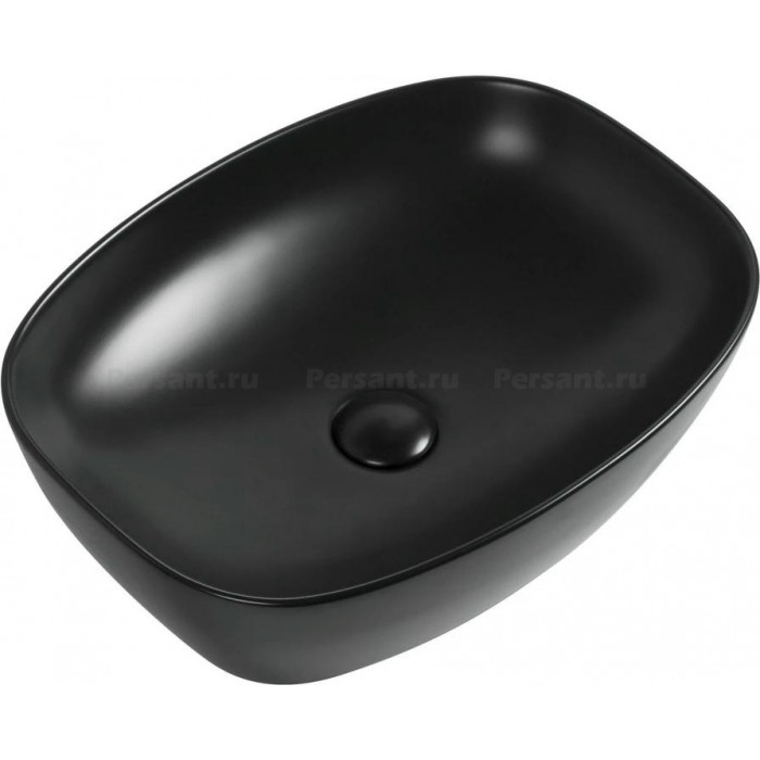 Раковина накладная Aquanet Fine-1-MB 50 черный матовый