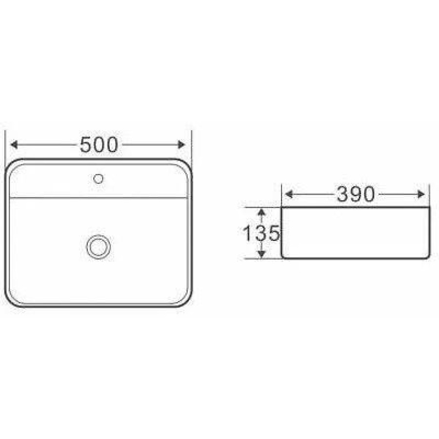 Раковина BelBagno 50x39 BB1321