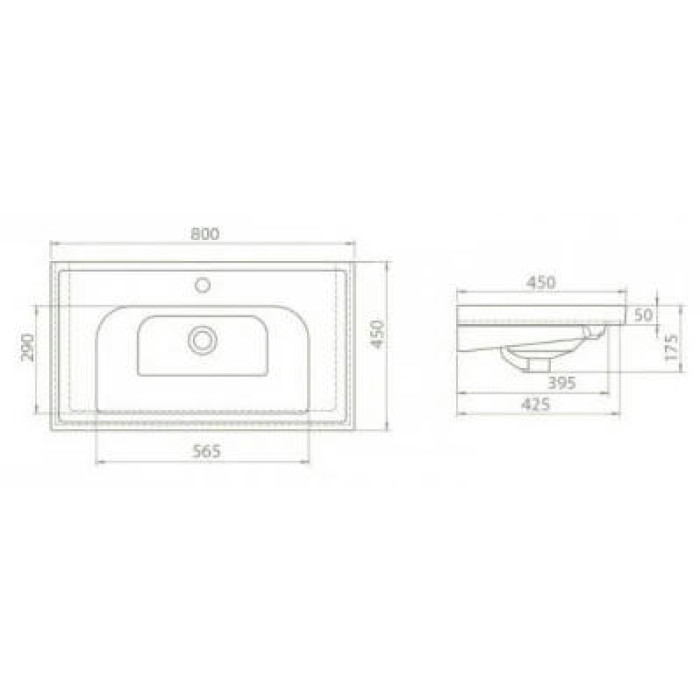 Раковина Opadiris Frame 80 031200-u белый