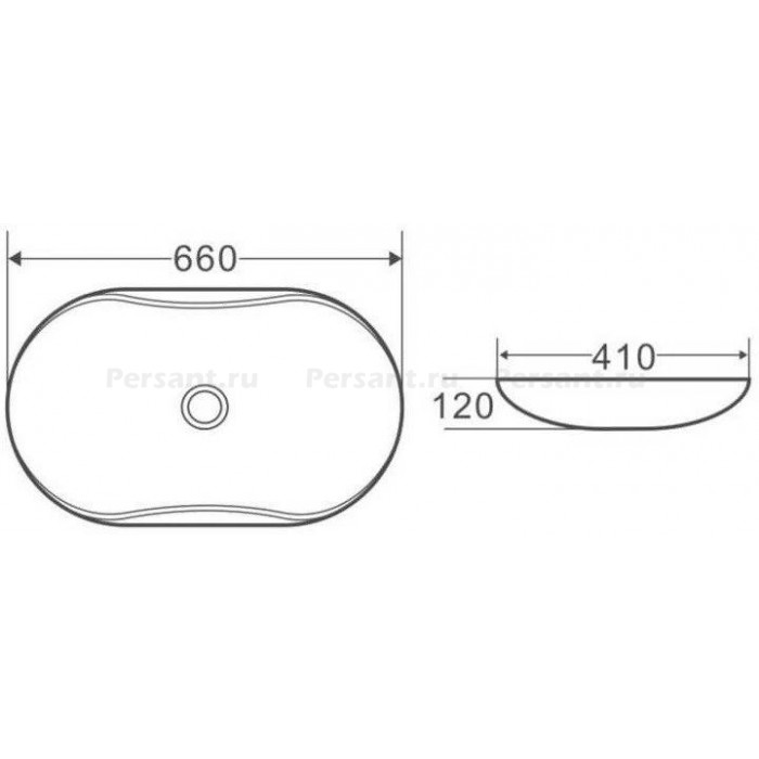 Раковина накладная BelBagno 66x41 BB1334