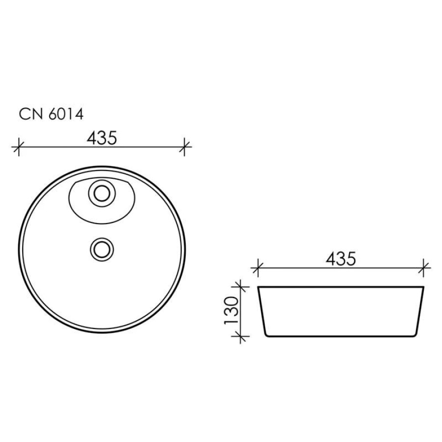 Раковина накладная 43,5 см Ceramica Nova Element CN6014