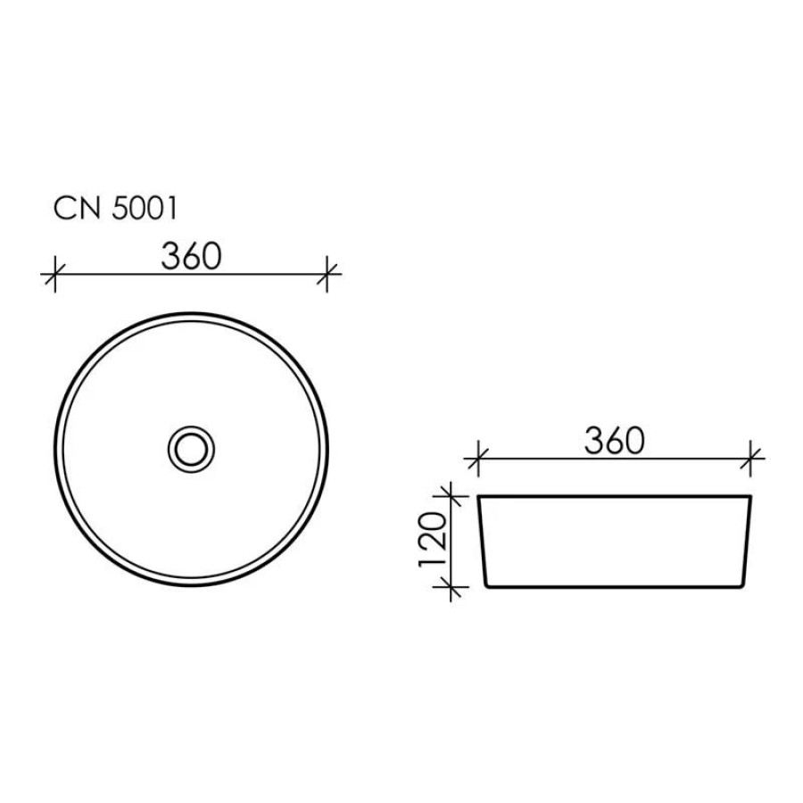 Раковина-умывальник 36 см Ceramica Nova Element CN5001