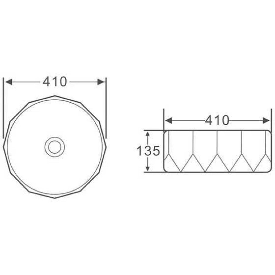 Раковина накладная BelBagno 41х41 BB1409H301