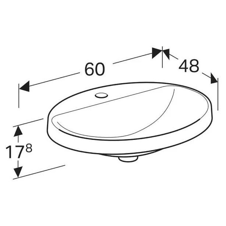 Раковина Geberit VariForm 60x48 500.726.01.2