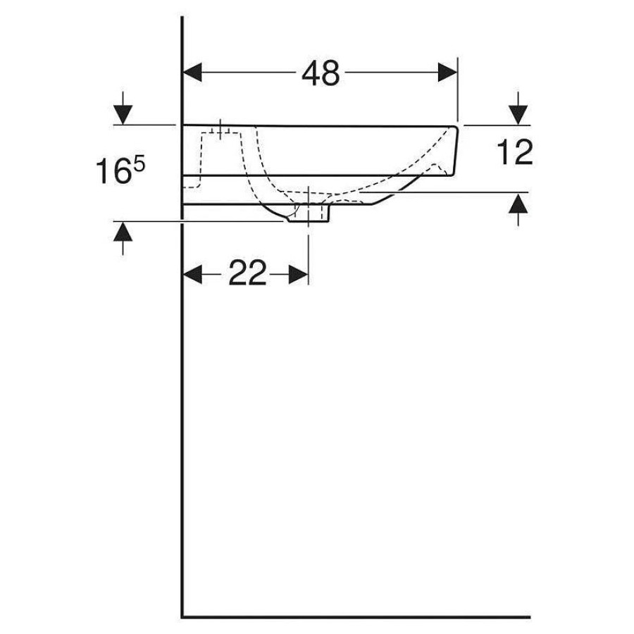 Раковина Geberit Smyle Square 120x48 500.223.01.1