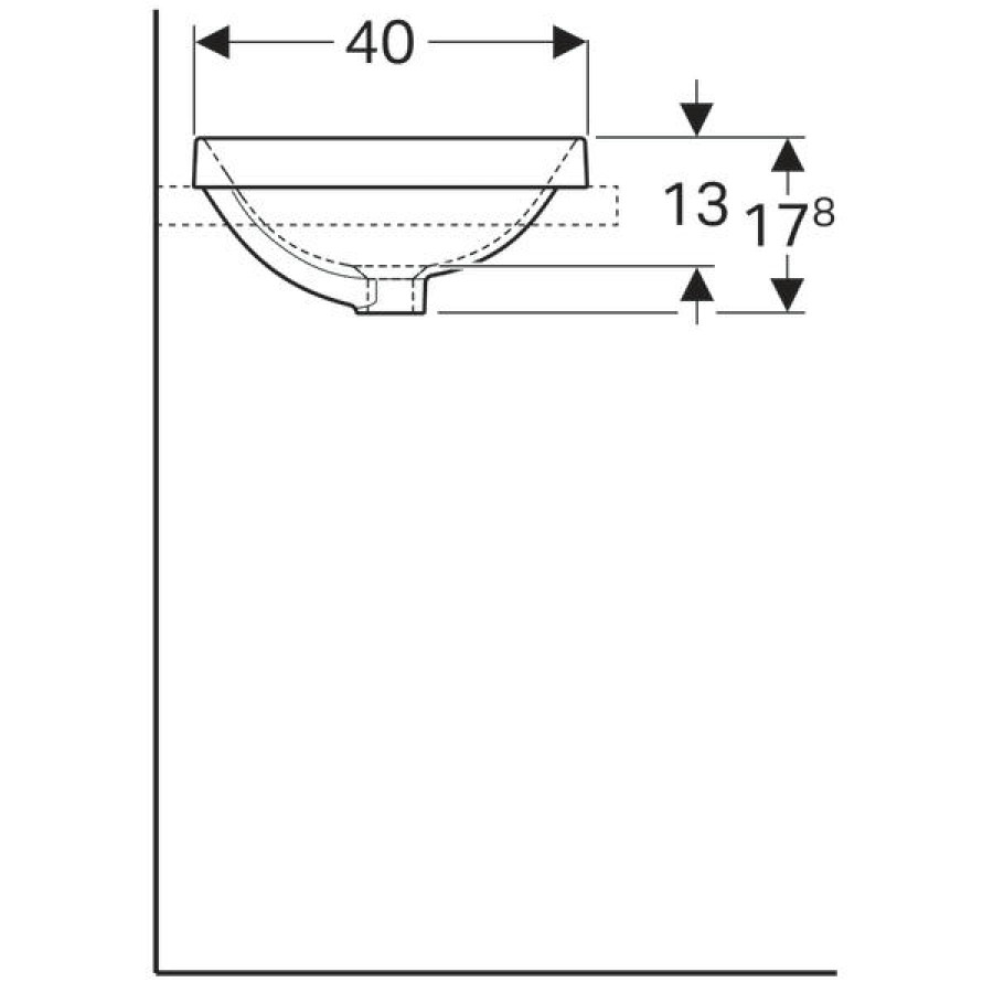 Раковина встраиваемая Geberit VariForm 55х40 500.716.01.2