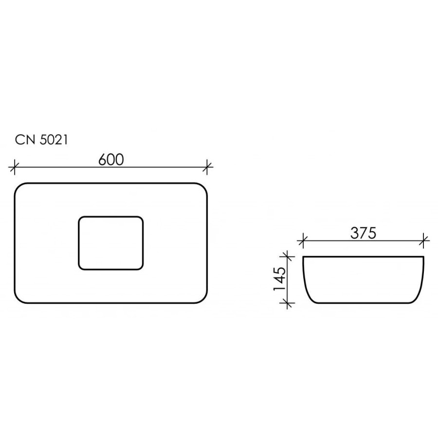 Раковина накладная 60х38 Ceramica Nova Element CN5021