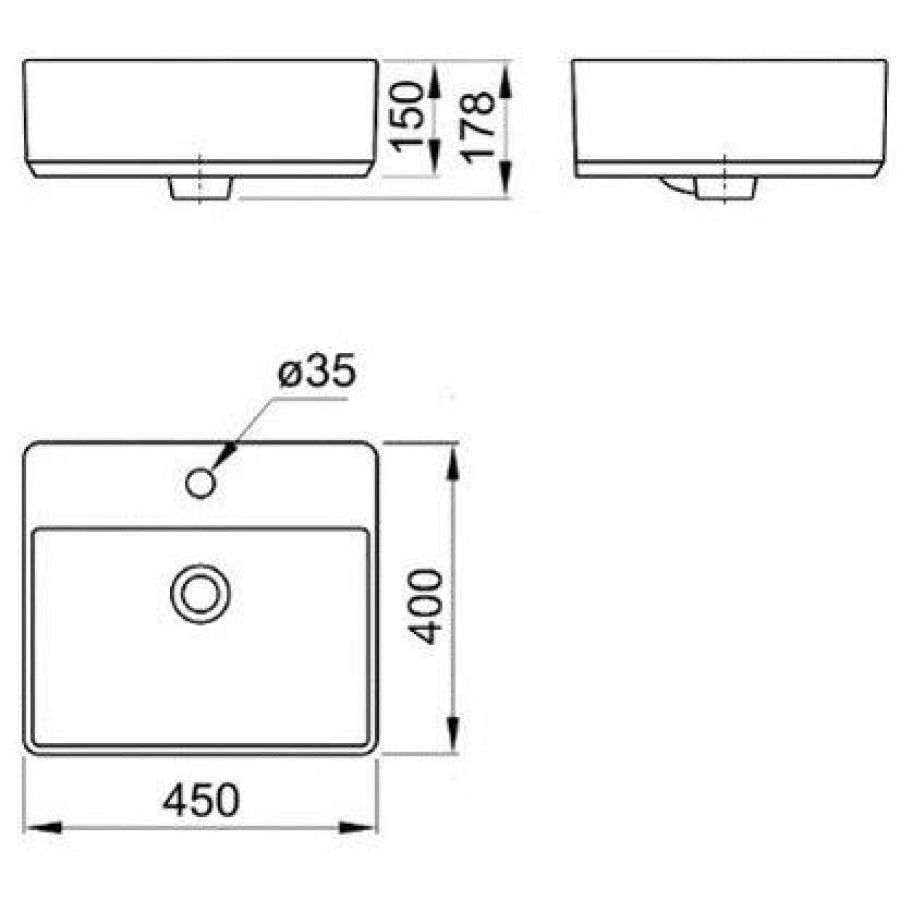 Раковина Акватон Лофт Урбан Geometry 45 WQ8A37000000004