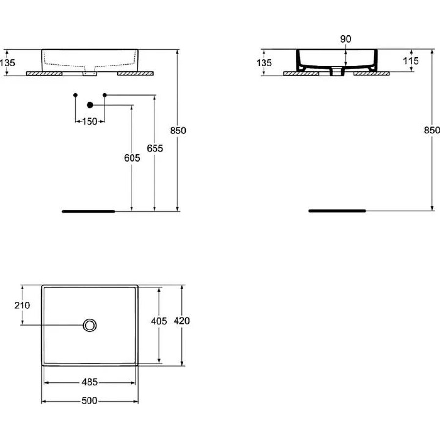 Раковина Ideal Standard Strada 50x42 K077601