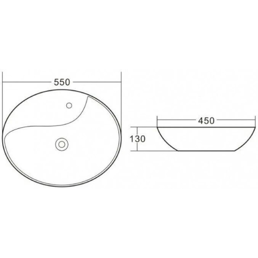 Раковина BelBagno 55x45 BB1370