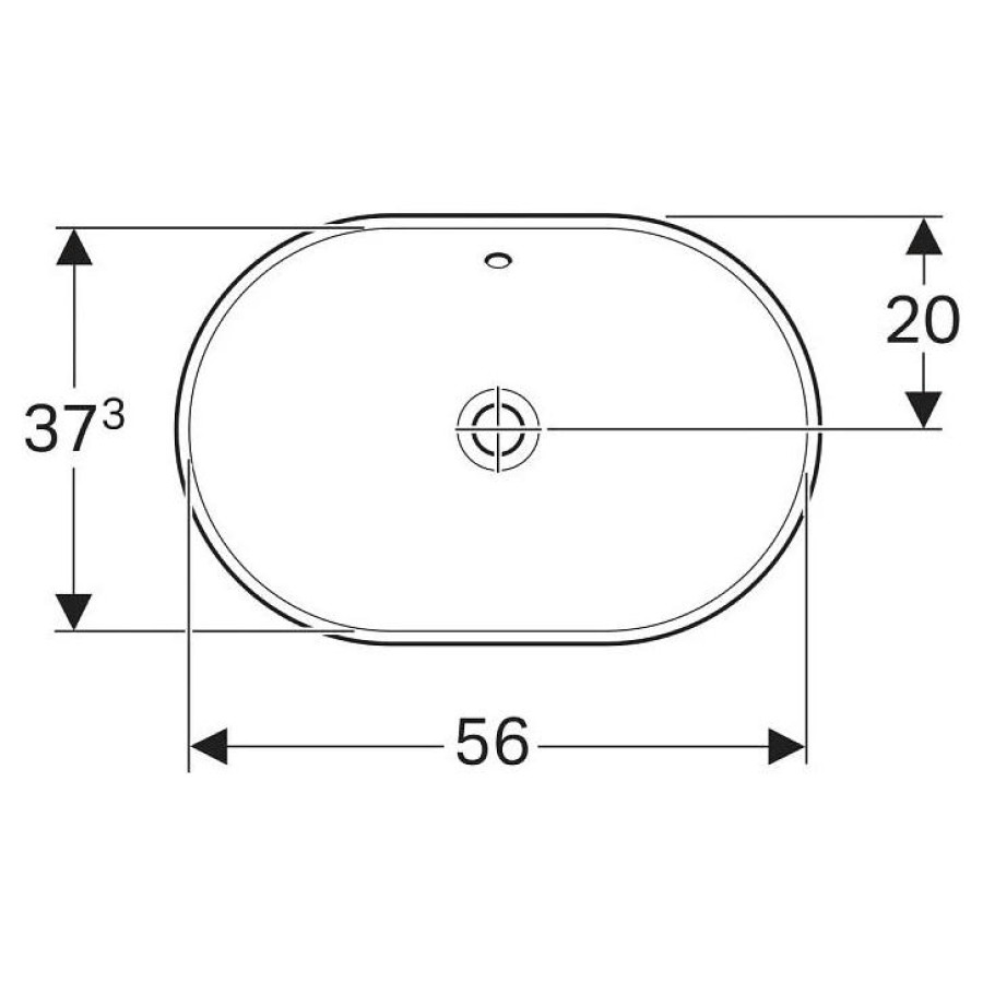 Раковина встраиваемая Geberit VariForm 60х40 500.728.01.2