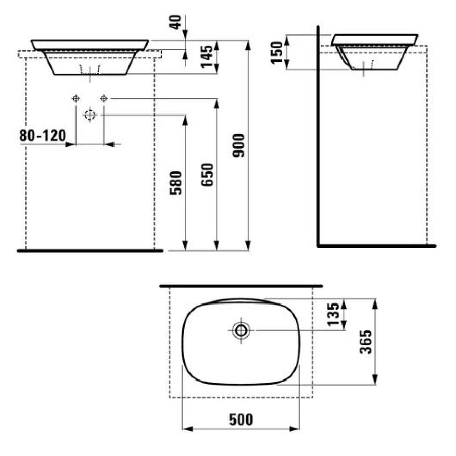 Раковина Laufen Ino 50x36 8.1730.2.000.109.1