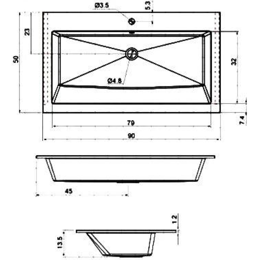 Раковина Aquanet Электра 90 (00270157)