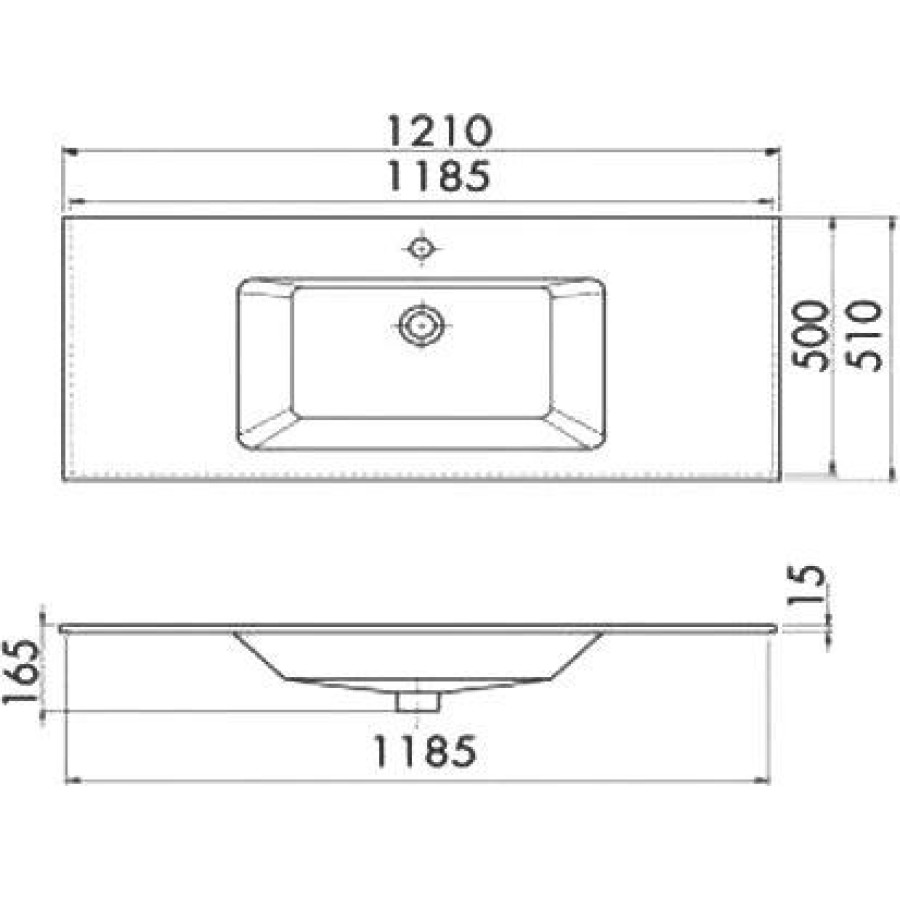 Раковина со столешницей Opadiris CeraStyle Ibiza 121 (050600-u-01)