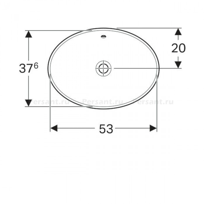 Раковина встраиваемая Geberit VariForm 55х40 500.716.01.2