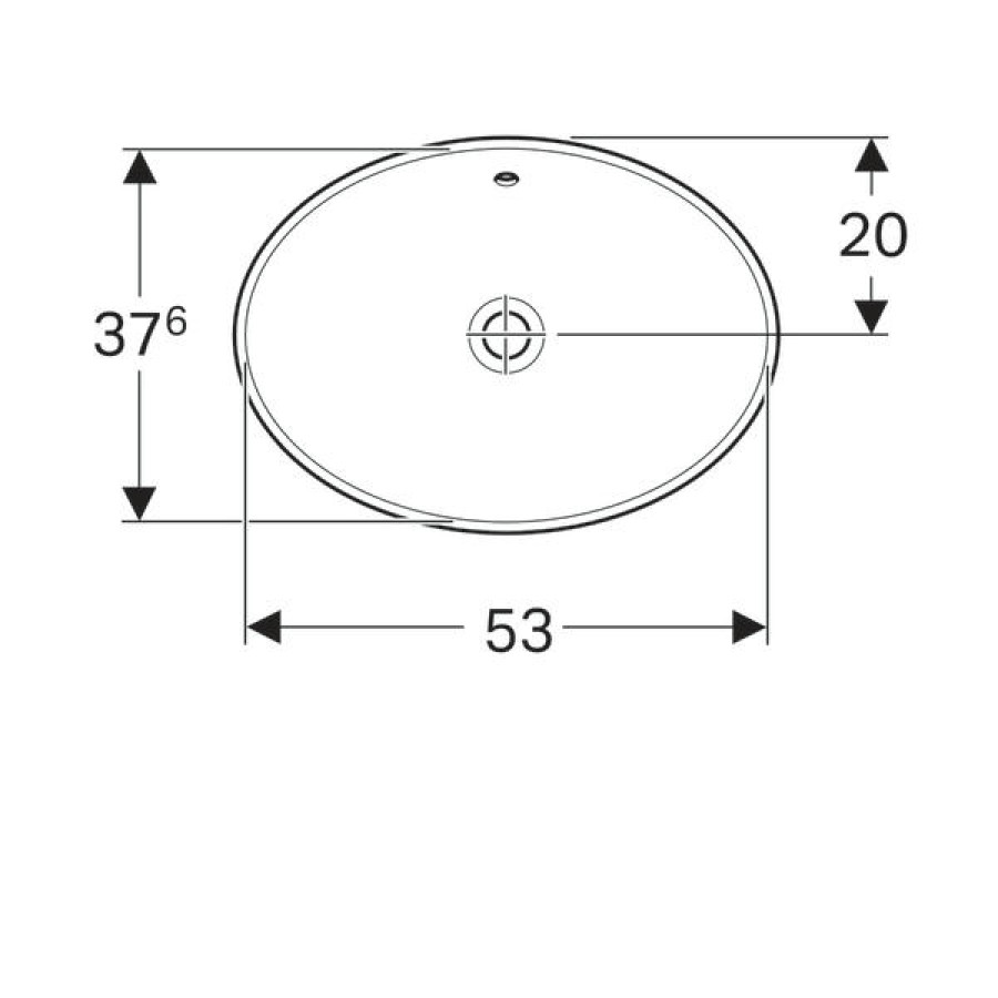 Раковина встраиваемая Geberit VariForm 55х40 500.716.01.2