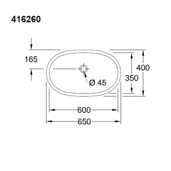 Раковина встраиваемая Villeroy & Boch O.novo 60x35 4162 6001