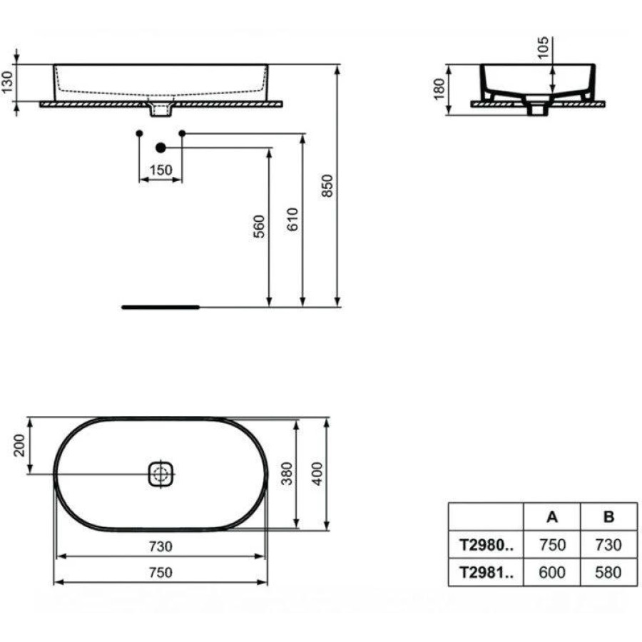 Раковина Ideal Standard Strada T298101