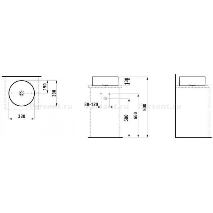 Раковина Laufen Living 38x13 8.1143.5.000.112.1
